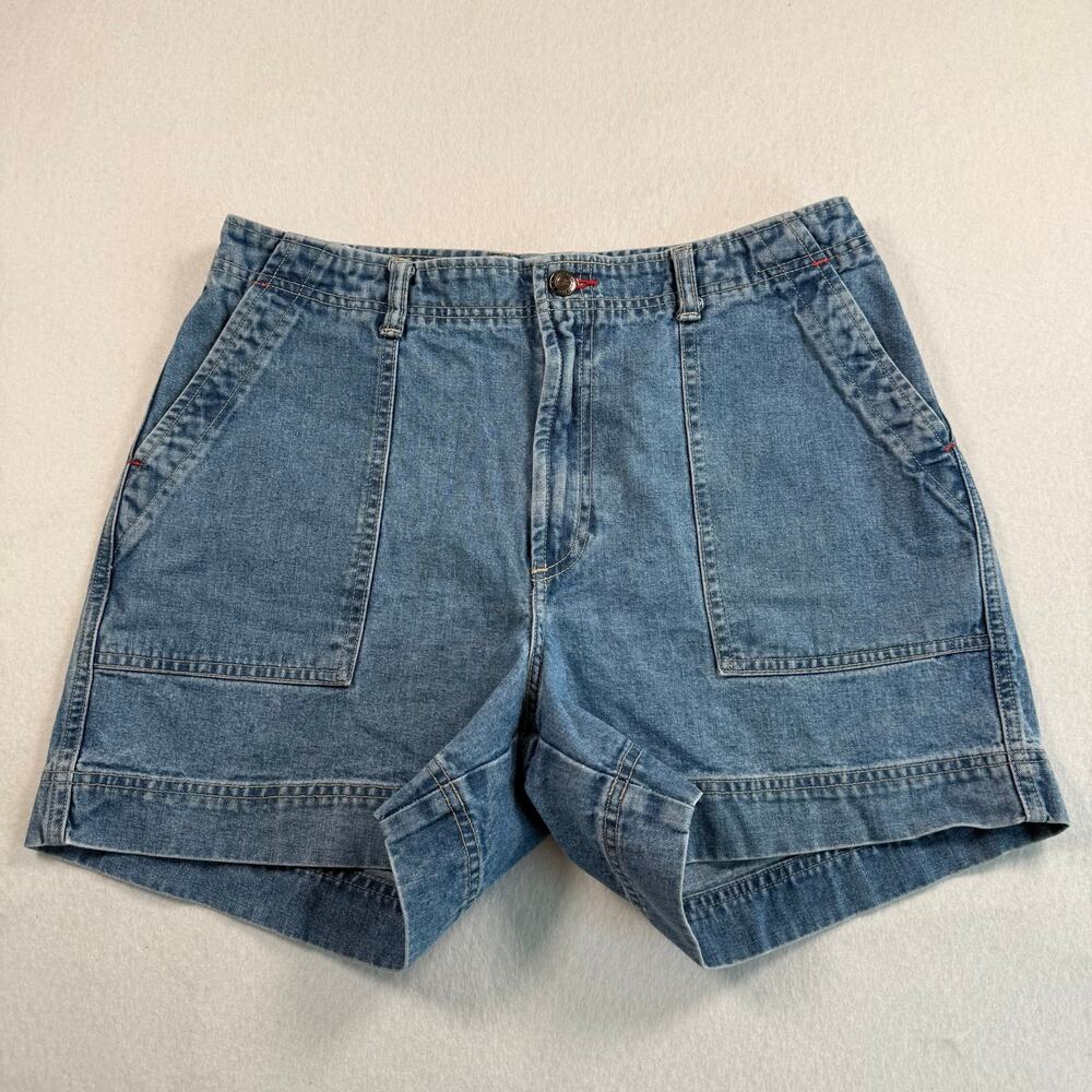 vintage 90s st.‎ johns bay denim cargo shorts 100% cotton womens 12P 31" waist